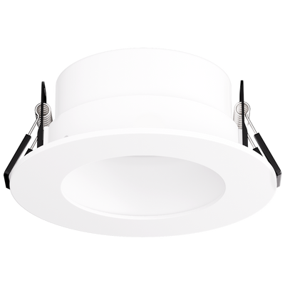 Elco Lighting Pex 2" Canless Round Adjustable Reflector, Black with White Trim, EKCL2829B