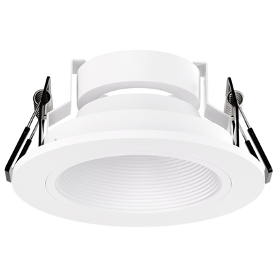 Elco Lighting Pex 3" Canless Round Adjustable Baffle, White, 35° Adjustability, EKCL3693W