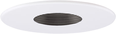 Elco Lighting 4" Adjustable Pinhole with Baffle Trim, MR16, White, EL1423W