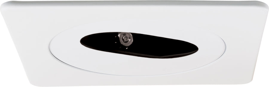 Elco Lighting 4" Square Adjustable Slot Rotatable Aperture Trim, MR16, White, EL2420W