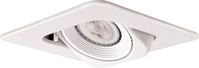 Elco Lighting 4" Square Adjustable Gimbal with Baffle Trim, MR16, EL2440W