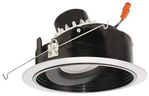 Elco Lighting 6" Round LED Adjustable Baffle, 15W, CCT Selectable, CRI93, TRIAC, White, EL376CT5W