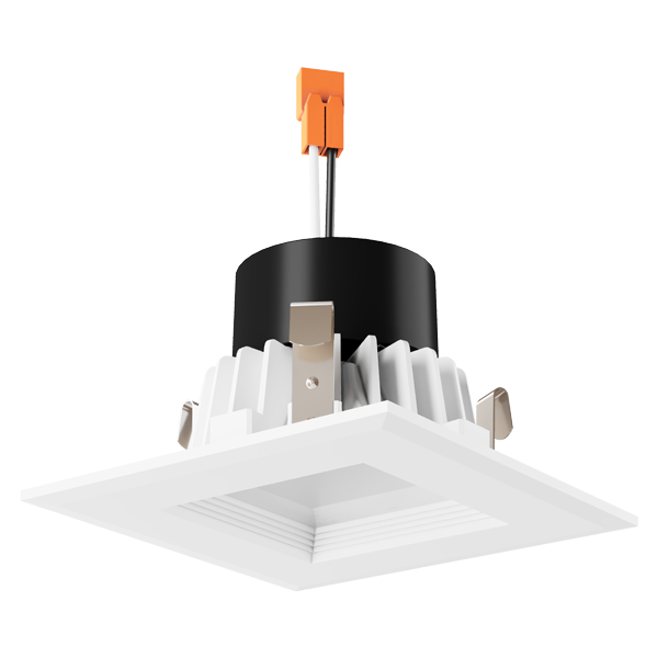 Elco Lighting 4" Square LED Baffle Insert, 10–11W, CRI93, 3-CCT Selectable, TRIAC Dimming, Bronze, EL441CT3BZ