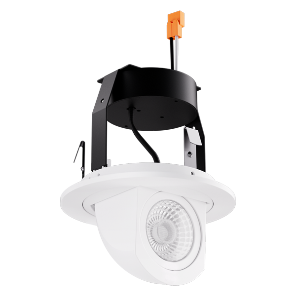 Elco Lighting 4" Round LED Adjustable Pull-Down Insert, 12W, CCT Selectable, CRI93, Triac/ELV, White, EL497CT5W2