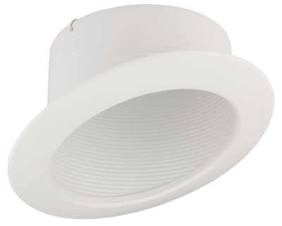Elco Lighting 6" Sloped Baffle with Coil Springs Trim, White, EL623W