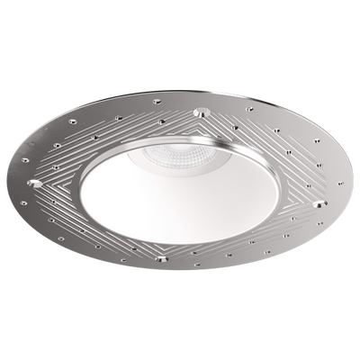 Elco Lighting Pex 4" Round Trimless Adjustable Smooth Reflector, All White, ELK415W