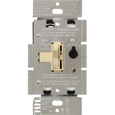 Lutron Ariadni LED+ Dimmer Switch, 250W LED, Single Pole/3-Way, No Neutral Required,120V, AYCL-253P-IV, Ivory