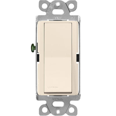 Lutron Claro Single Pole, On/Off Rocker Switch, 15A, Gloss Finish, CA-1PS-LA, Light Almond