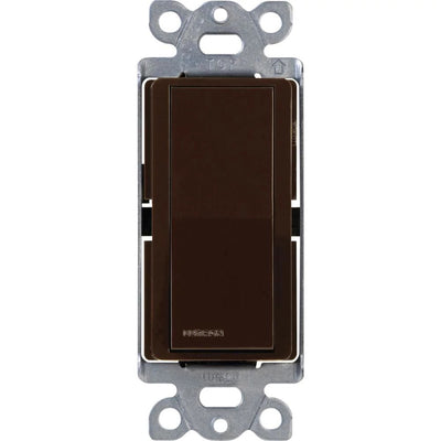Lutron Claro 4-Way, On/Off Rocker Switch, 15A, Gloss Finish, CA-4PS-BR, Brown