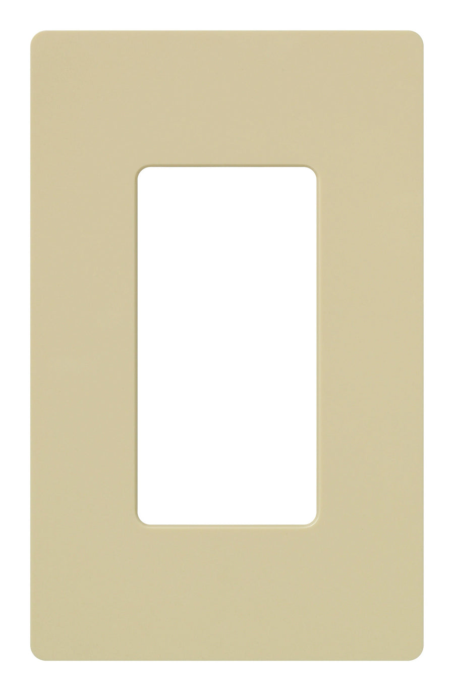 Lutron Claro Wallplate, Single-Gang, Ivory, CW-1-IV