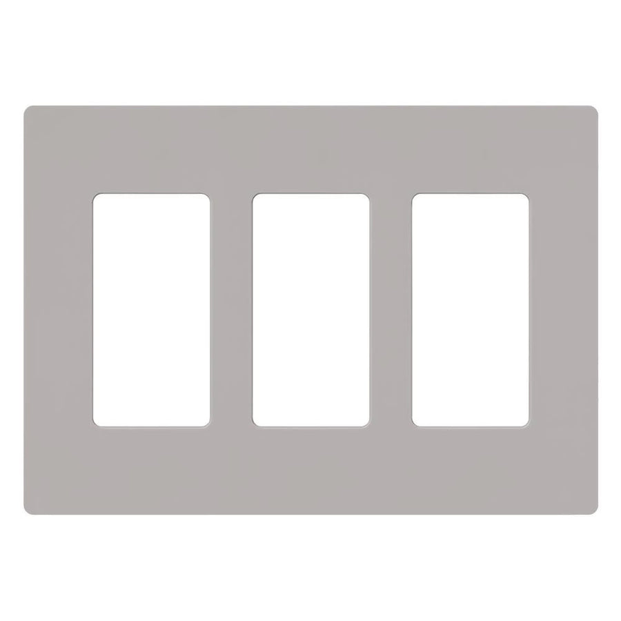 Lutron Claro Wallplate, Three-Gang, Gray, CW-3-GR