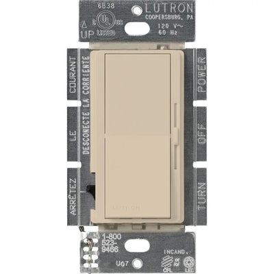 Lutron Diva LED+ Dimmer Switch, 250W LED, Single Pole/3-Way, No Neutral Required, 120V, DVSCCL-253P-TP, Taupe