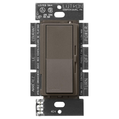 Lutron Diva 3-Speed Fan Control, 1.5A, Single-Pole/3-Way, Truffle, DVSCFSQ-F-TF