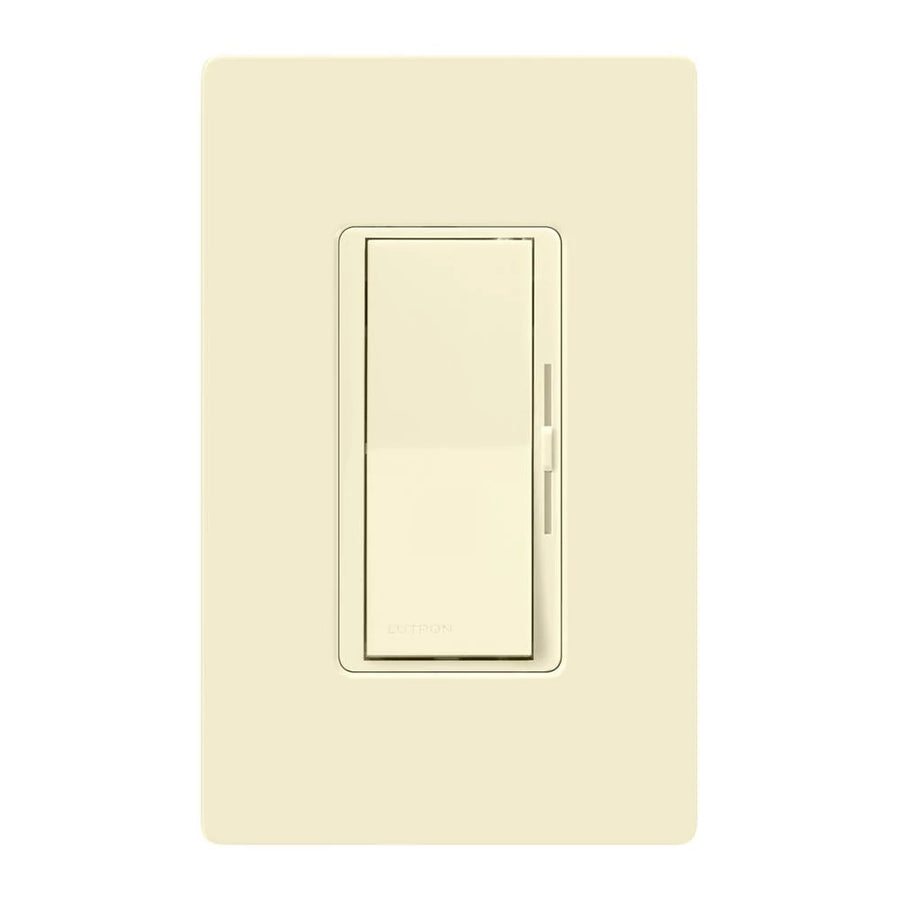 Lutron Diva LED+ Dimmer Switch with Wall Plate, 150W LED, Single Pole/3-Way, No Neutral Required, 120V, DVWCL-153PH-AL, Almond