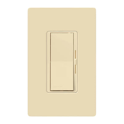 Lutron Diva LED+ Dimmer Switch with Wall Plate, 150W LED, Single Pole/3-Way, No Neutral Required, 120V, DVWCL-153PH-IV, Ivory