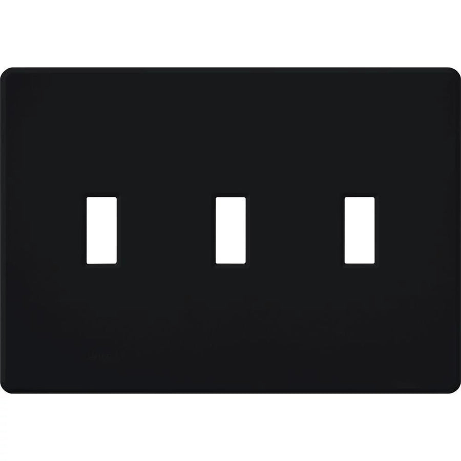 Lutron Fassada 3-Gang Wallplate, Black, FG-3-BL