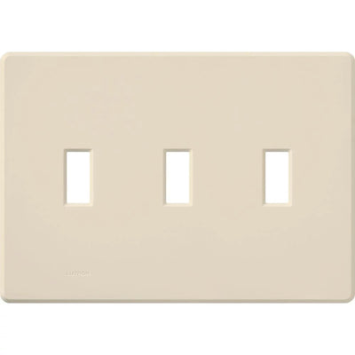 Lutron Fassada 3-Gang Wallplate, Light Almond, FG-3-LA