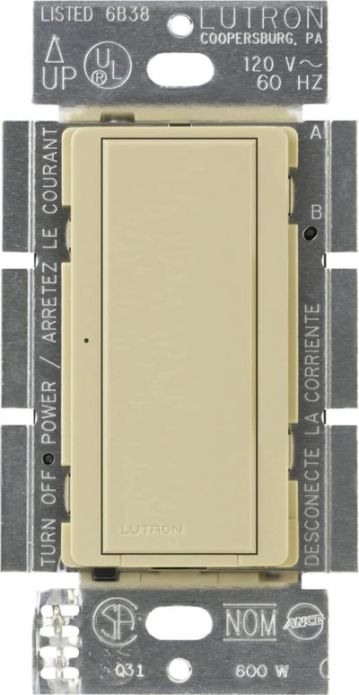 Lutron Maestro 8A Electronic Switch, 120V, Multi-Location, Ivory, MA-S8AM-IV