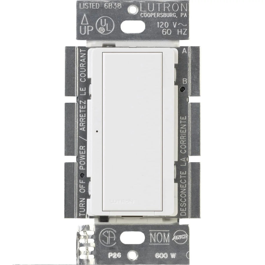 Lutron Maestro 8A Switch, Multi-Location, 120V, White, MA-S8AM-WH