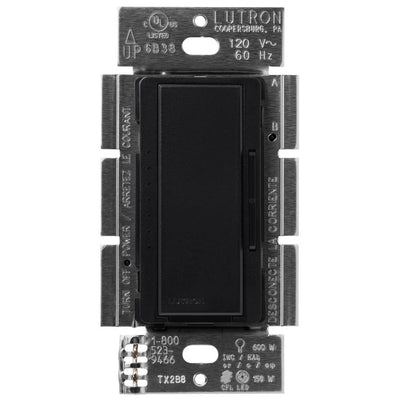 Lutron Maestro LED+ Dimmer Switch, 150W LED, Single Pole/Multi-Location, No Neutral Required,120V, MACL-153M-MN, Midnight