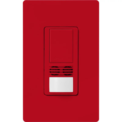 Lutron Maestro Dual-Tech Motion Sensor Switch, Vacancy Only, 6A, 120-277V, Single Pole, Ground or Neutral Required, MS-A102-V-HT, Hot