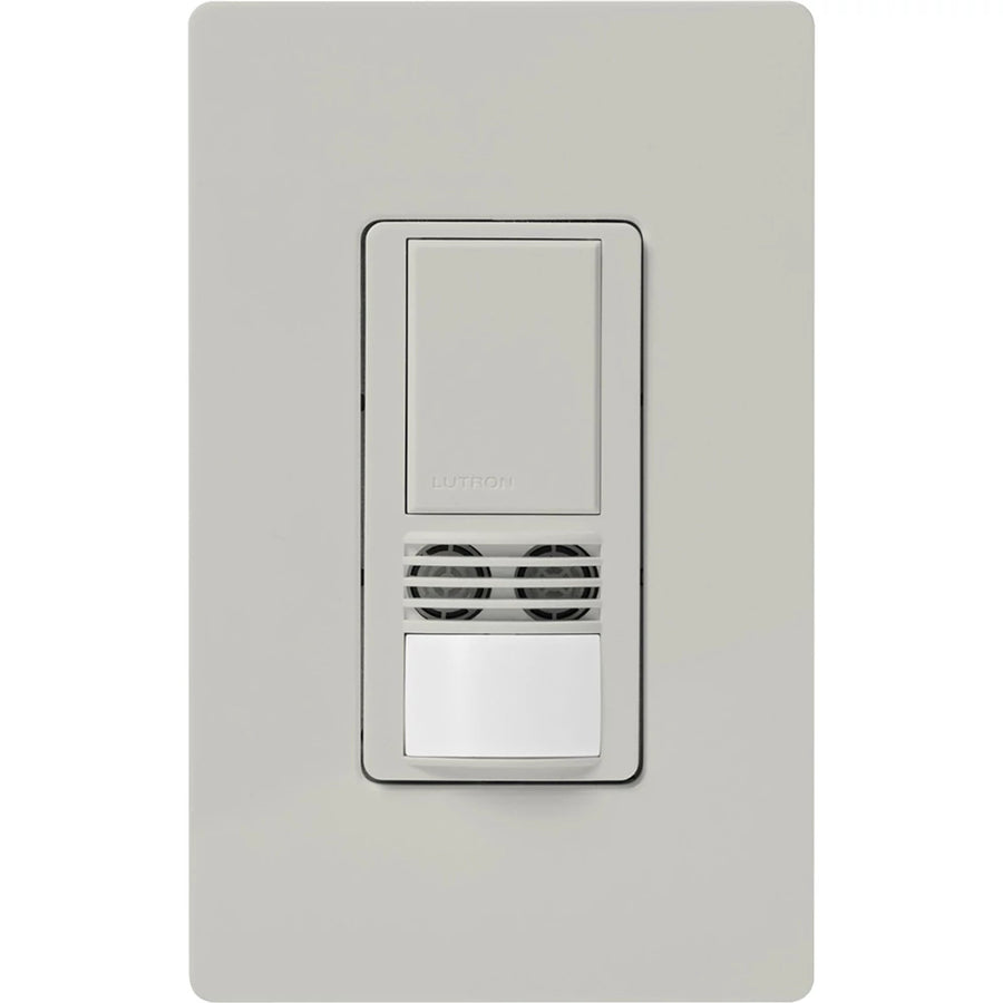 Lutron Maestro Dual-Tech Motion Sensor Switch, Vacancy Only, 6A, 120-277V, Single Pole, Ground or Neutral Required, MS-A102-V-PD, Palladium