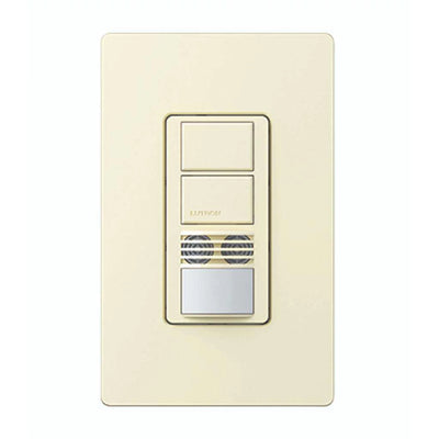 Lutron Maestro Dual Circuit Dual-Tech Motion Sensor Switch, 6A, 120-277V, Single Pole and 3-Way, Neutral Required, MS-B202-AL, Almond