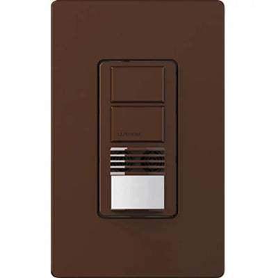 Lutron Maestro Dual Circuit Dual-Tech Motion Sensor Switch, 6A, 120-277V, Single Pole and 3-Way, Neutral Required, MS-B202-BR, Brown