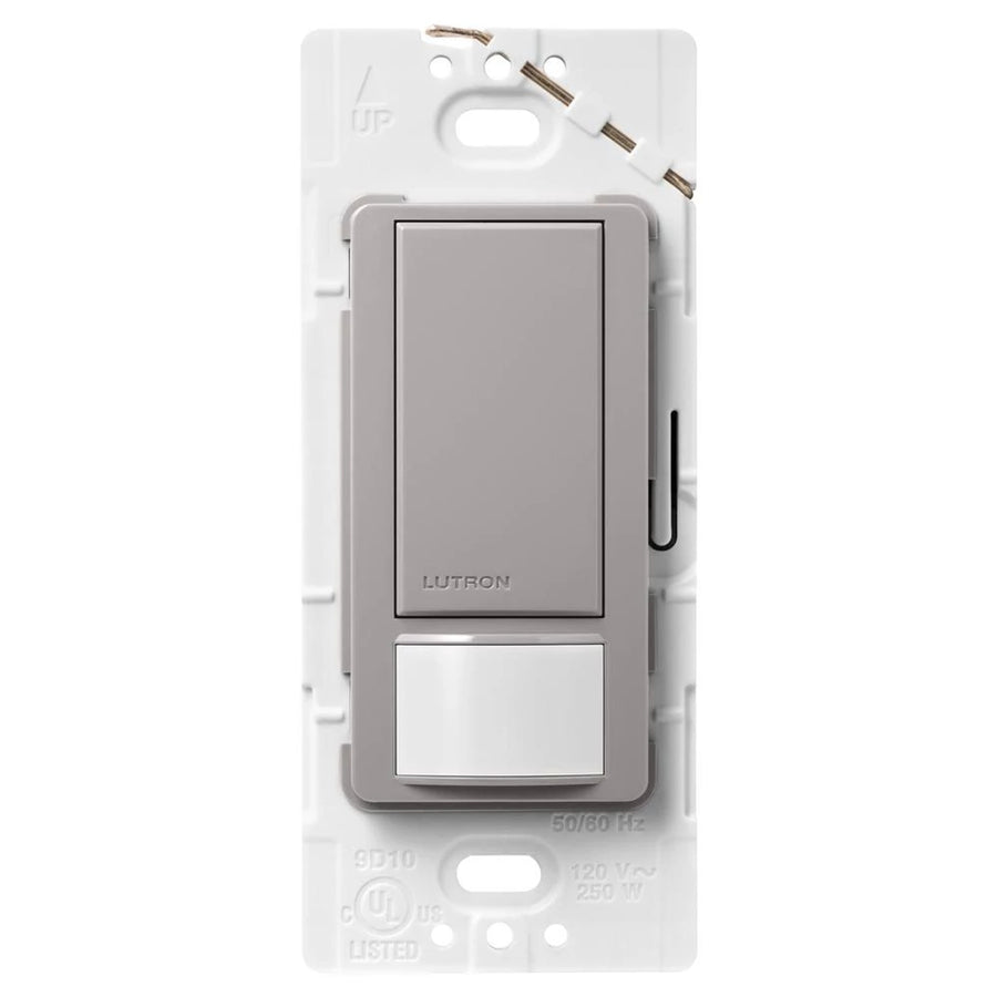 Lutron Maestro Motion Sensor Switch, Ground or Neutral Required, 2A Lighting, 120V, Single Pole, MS-OPS2-GR, Gray