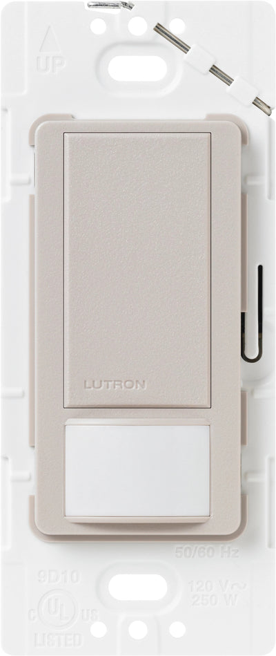 Lutron Maestro Motion Sensor Switch, Ground or Neutral Required, 2A Lighting, 120V, Single Pole, MS-OPS2-TP, Taupe