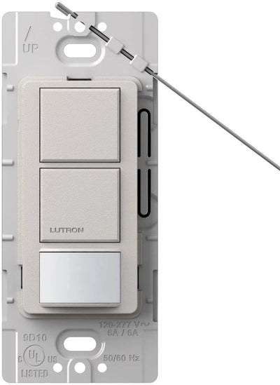 Lutron Maestro Dual Circuit Motion Sensor Switch, 6A Light/4.4A Fan, 120-277V, Dual Single Pole, Ground or Neutral Required, MS-OPS6-DDV-TP, Taupe