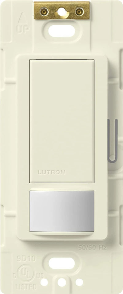Lutron Maestro Motion Sensor Switch, Vacancy Only, Ground or Neutral Required, 2A Lighting, 120V, Single Pole, MS-VPS2-BI, Biscuit