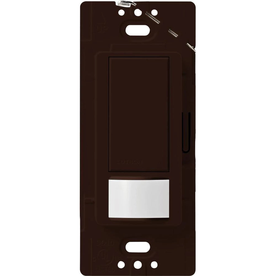 Lutron Maestro Motion Sensor Switch, Vacancy Only, Ground or Neutral Required, 2A Lighting, 120V, Single Pole, MS-VPS2-BR, Brown