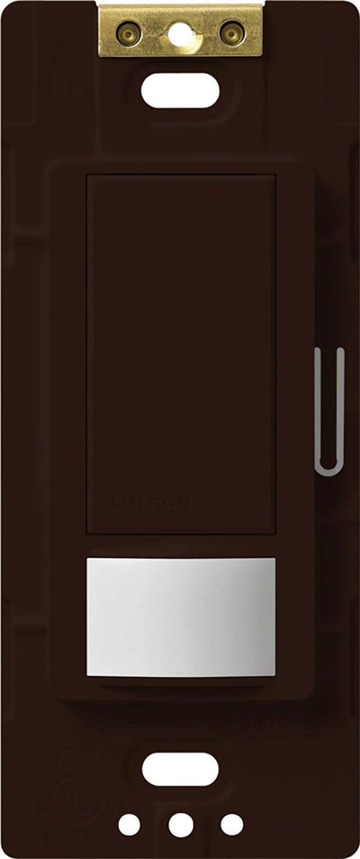 Lutron Maestro Motion Sensor Switch, Vacancy Only, Neutral Optional, 6A Light, 3A Fan, 120-277V, Single/Multi-Location, MS-OPS6M2-DV-BR, Brown