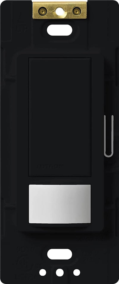 Lutron Maestro Motion Sensor Switch, Vacancy Only, Neutral Optional, 6A Light, 3A Fan, 120-277V, Single/Multi-Location, MS-OPS6M2-DV-MN, Midnight