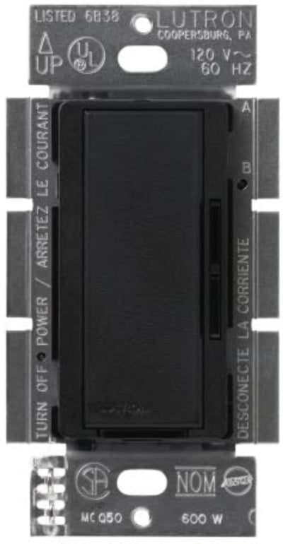 Lutron Maestro Companion Dimmer, 120V, Midnight, MSC-AD-MN