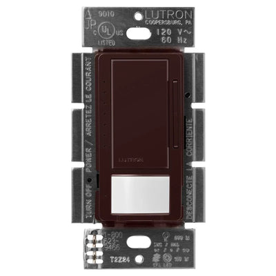 Lutron Maestro LED+ Motion Sensor Dimmer Switch, 150W LED, 120V, Single Pole/Multi-Location, MSCL-OP153M-BR, Brown