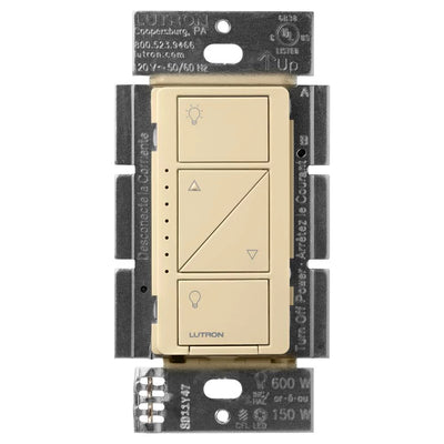 Lutron Caseta Original Smart Dimmer Switch, 150W LED, No Neutral Required, 120V, PD-6WCL-IV, Ivory