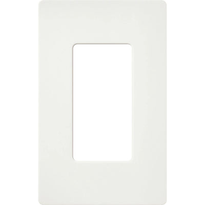 Lutron Claro Wallplate, Satin Finish, Single-Gang, Glacier White, SC-1-GL