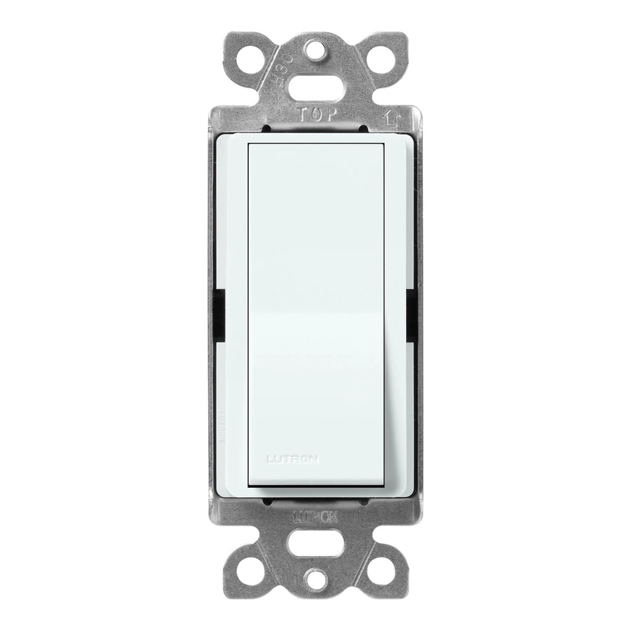 Lutron Claro 15 Amp Single-Pole On/Off Rocker Switch, Satin, Glacier White, SC-1PS-GL