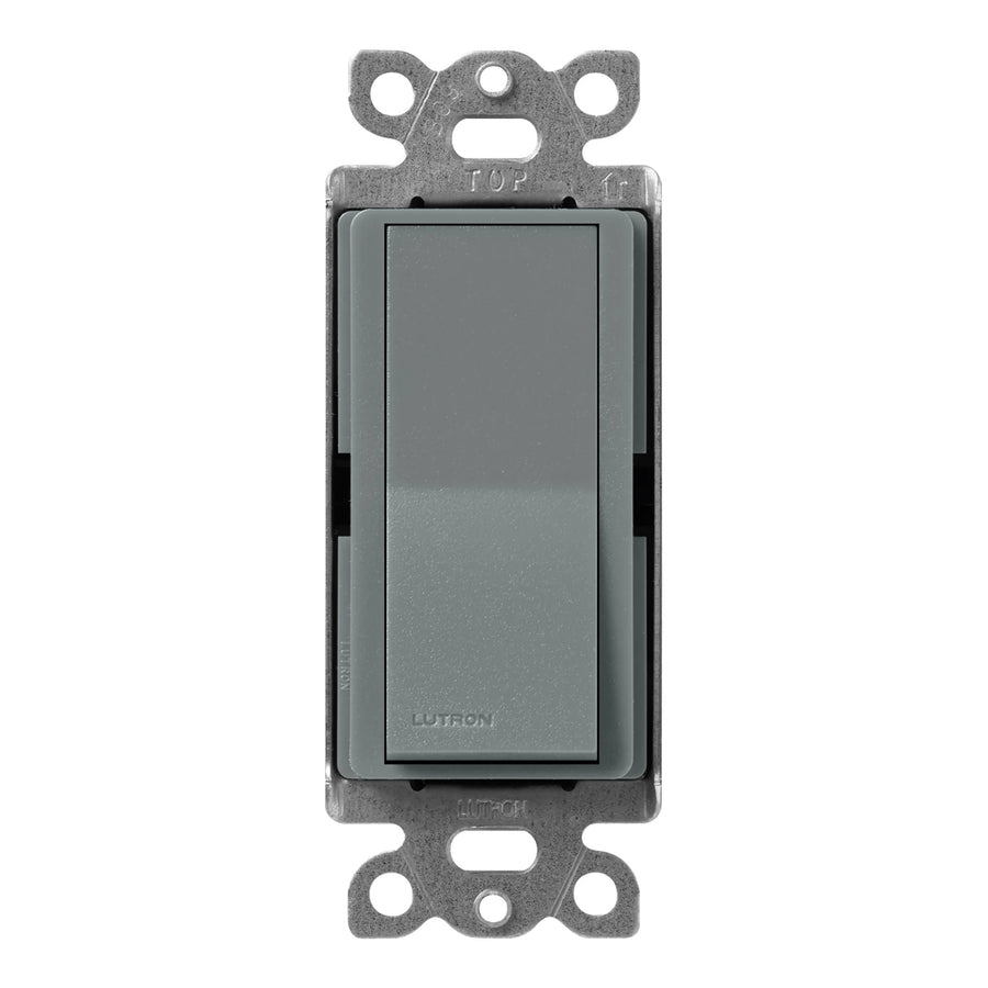 Lutron Claro Single-Pole On/Off Rocker Switch, 15A, Slate, SC-1PS-SL