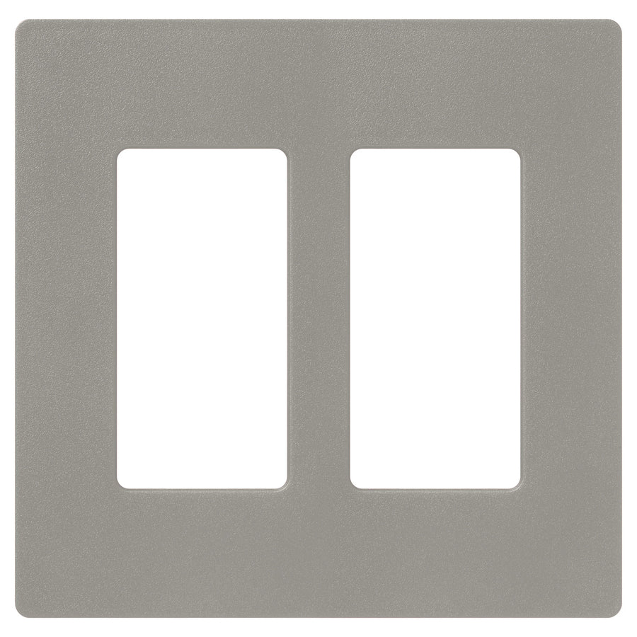 Lutron Claro Satin Wallplate, Two-Gang, Cobblestone, SC-2-CS