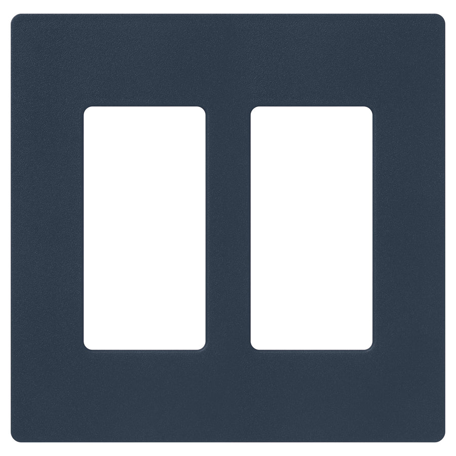 Lutron Claro Satin Wallplate, Two-Gang, Deep Sea, SC-2-DE