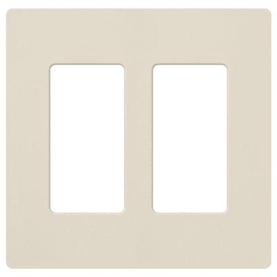 Lutron Claro Satin Wallplate, Two-Gang, Pumice, SC-2-PM