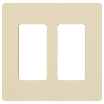 Lutron Claro Wallplate, Two-Gang, Satin Finish, Sand, SC-2-SD