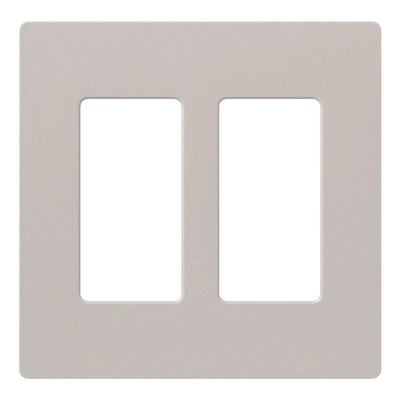 Lutron Claro Wallplate, Two-Gang, Satin Finish, Taupe, SC-2-TP