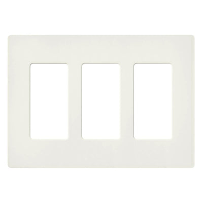 Lutron Claro Wallplate, Three-Gang, Satin Finish, Biscuit, SC-3-BI