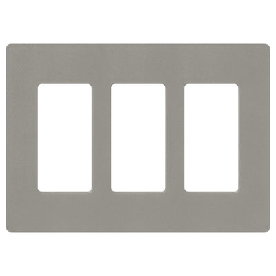 Lutron Claro Wallplate, 3-Gang, Satin Finish, Cobblestone, SC-3-CS