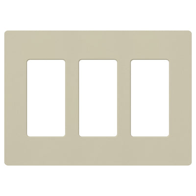 Lutron Claro Wallplate, 3-Gang, Satin Finish, Clay, SC-3-CY
