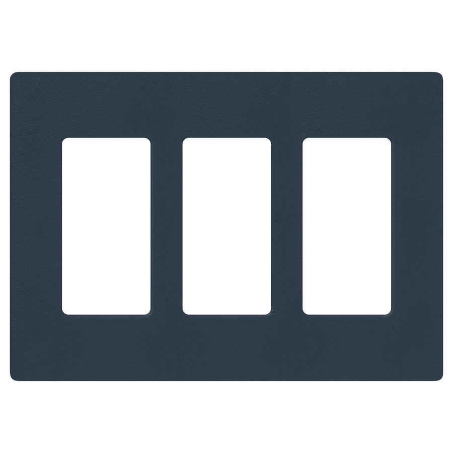 Lutron Claro Wallplate, 3-Gang, Satin Finish, Deep Sea, SC-3-DE